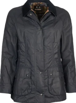 Barbour W's Beadnell Wax Jacket Navy