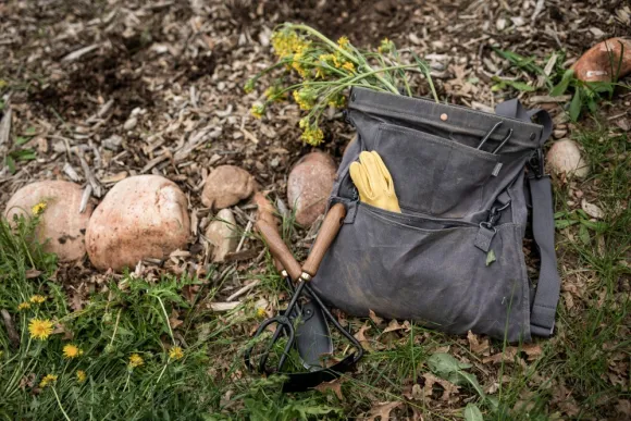 Barebones Gathering Bag puutarhalaukku, tummanharmaa