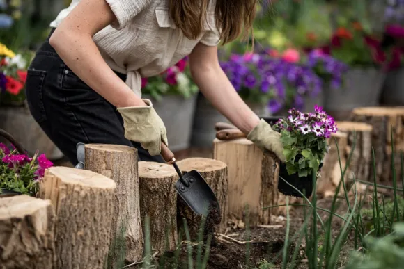 Barebones Spade Hand Trowel puutarhalapio, Walnut