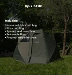 Bast Sauna Björk Basic Bastutält & Kamin 8-10 p