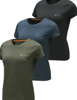 Beretta Corporate naisten t-paidat, 3 kpl, sininen/musta/vihreä