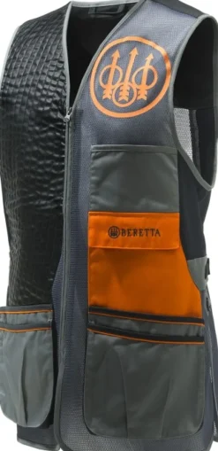 Beretta Sporting EVO Vest ammuntaliivi, Grey Castelrock & Black & Orange
