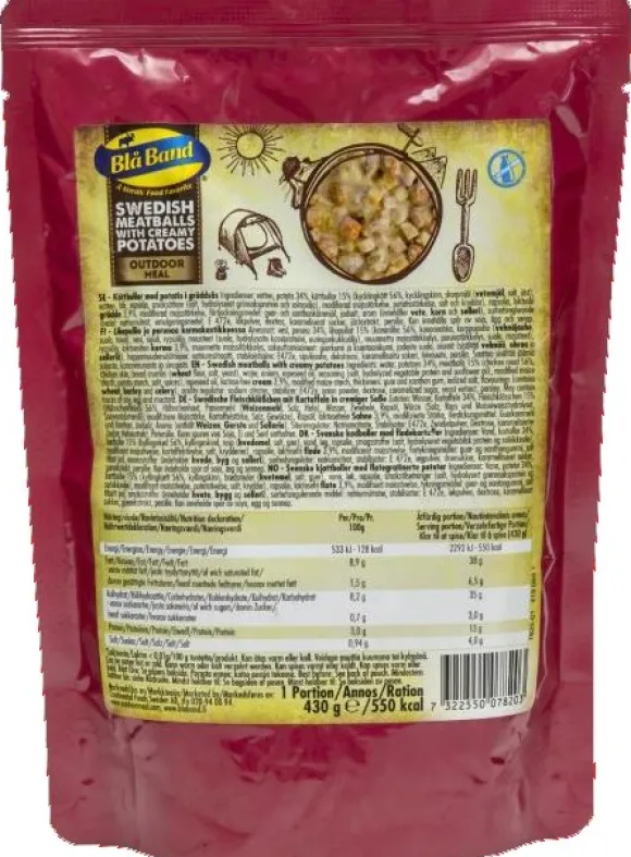 Blå Band Swedish Meatballs with creamy potatoes