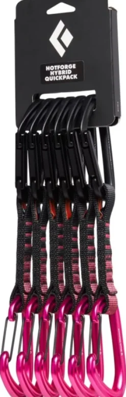 Black Diamond Hotforge Hybrid Quickpack -kiinnike, 12 cm, pinkki, 6 kpl