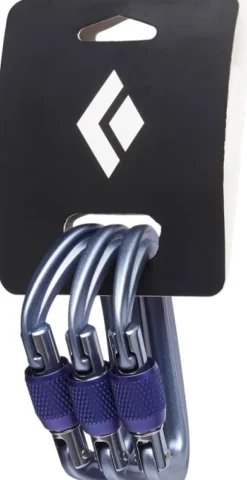 Black Diamond Liteforge Screwgate ultrakevyt karbiini 3 kpl, harmaa