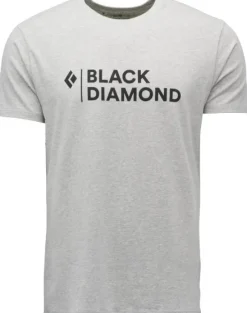 Black Diamond M Mini Stacked SS Tee Nickel Heather