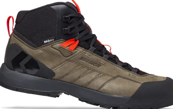 Black Diamond Mission Leather Mid WP Approach Shoes kengät, Walnuts/Octane