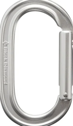 Black Diamond Oval Keylock Carabiner klassinen karbiini, hopea