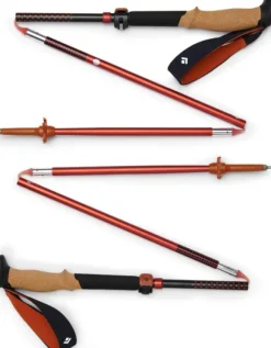 Black Diamond Pursuit FLZ Trekking Poles vaellussauvat, musta/punainen