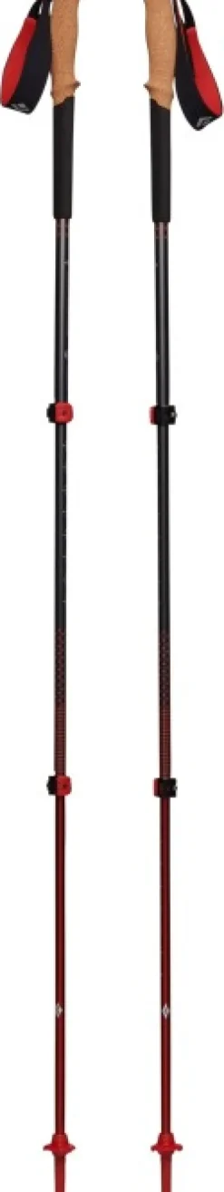 Black Diamond Pursuit Trekking Poles vaellussauvat, tummanharmaa/punainen