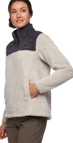 Black Diamond Roadie Quarter Zip naisten fleecepusero, beige/harmaa