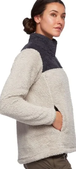 Black Diamond Roadie Quarter Zip naisten fleecepusero, beige/harmaa