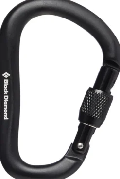 Black Diamond Rocklock Screwgate Carabiner Black -lukittava ruuvikarbiini