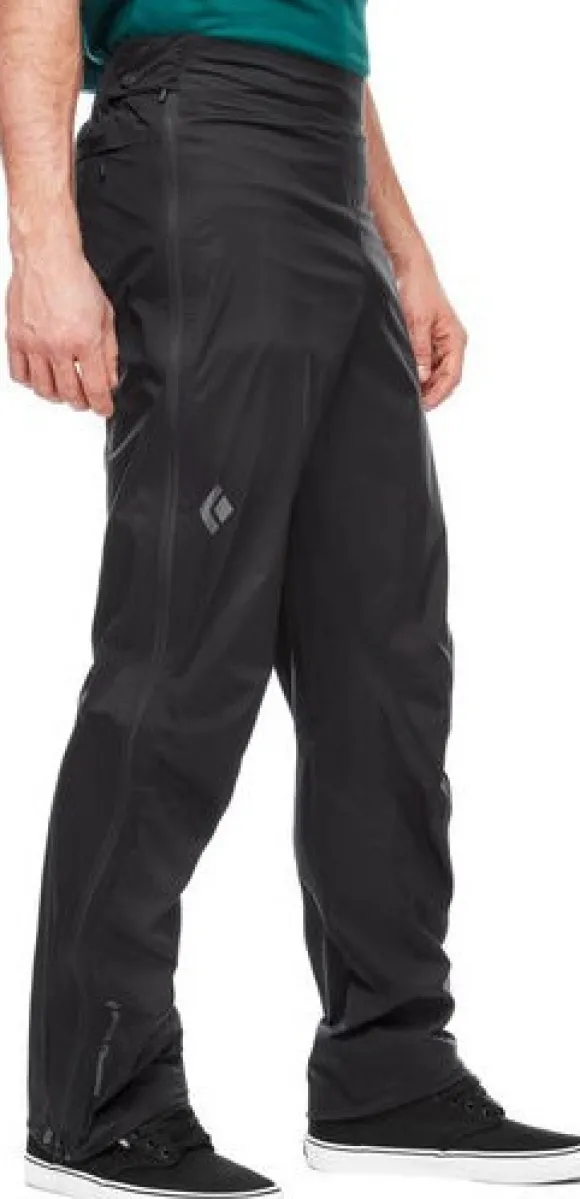 Black Diamond Stormline Stretch Full Zip sadehousut, musta
