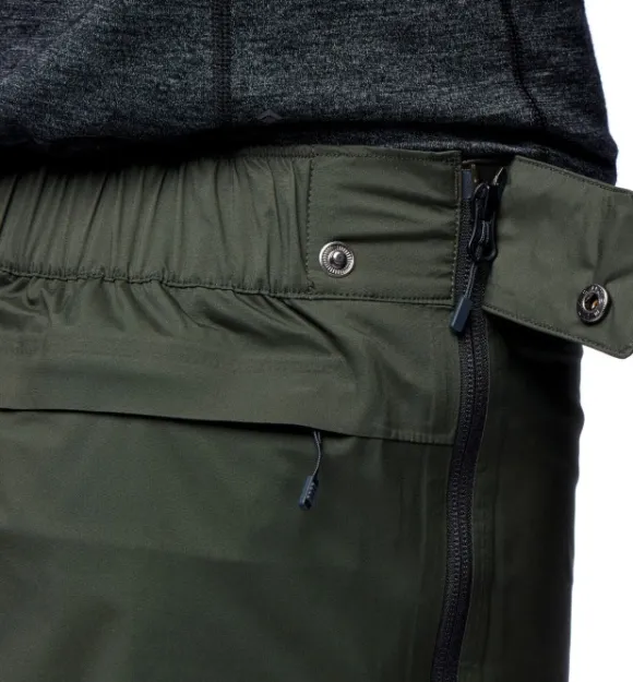 Black Diamond Stormline Stretch Full Zip sadehousut, musta