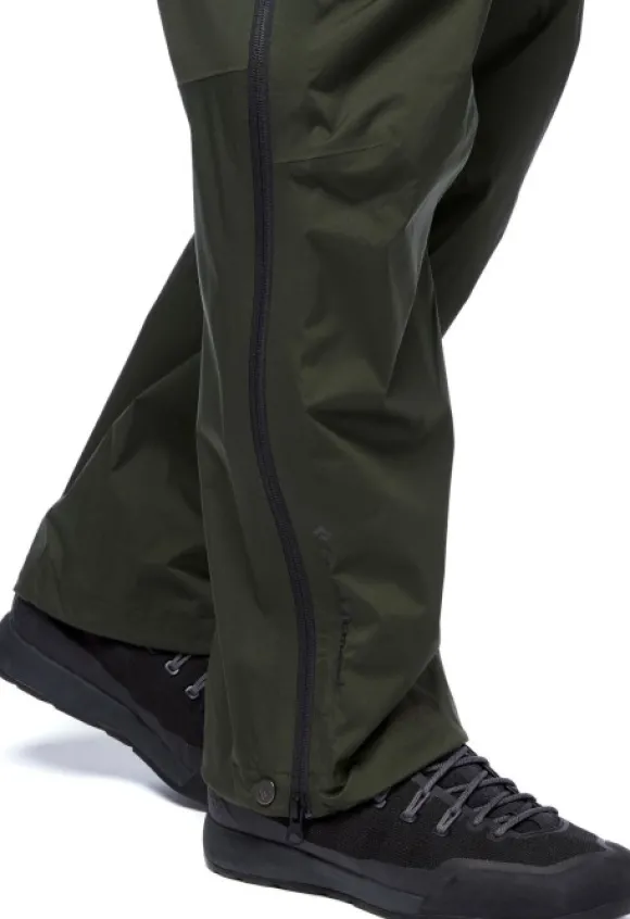 Black Diamond Stormline Stretch Full Zip sadehousut, musta