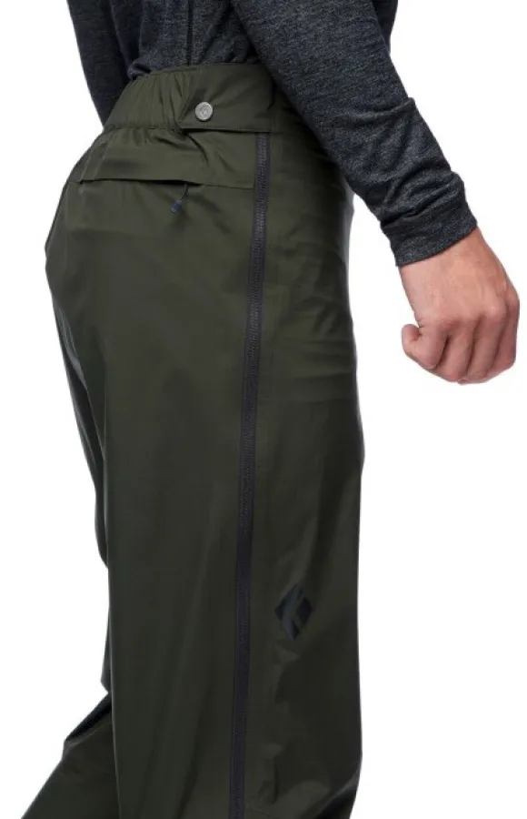 Black Diamond Stormline Stretch Full Zip sadehousut, musta