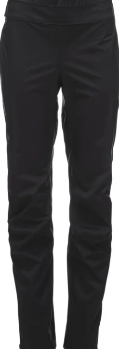 Black Diamond Stormline Stretch Full Zip naisten sadehousut, musta