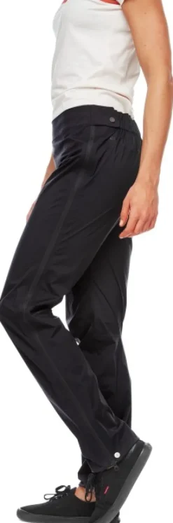 Black Diamond Stormline Stretch Full Zip naisten sadehousut, musta