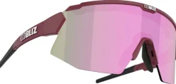 Bliz Breeze Small Matt Burgundy + Brown w Rose Multi + Spare lens Pink urheilulasit