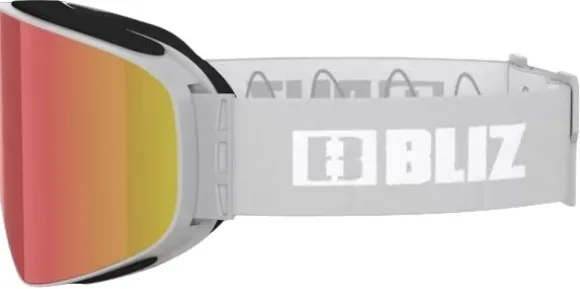 Bliz Flow Matt Light Grey with Brown W Red Multi + Pink Spare lens laskettelulasit