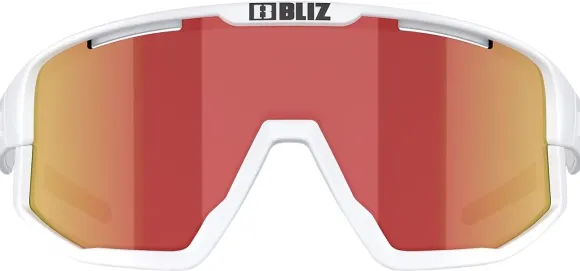 Bliz Fusion Matt White with Smoke/Red Multi