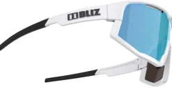 Bliz Fusion Small Matt White with Brown/Blue Multi