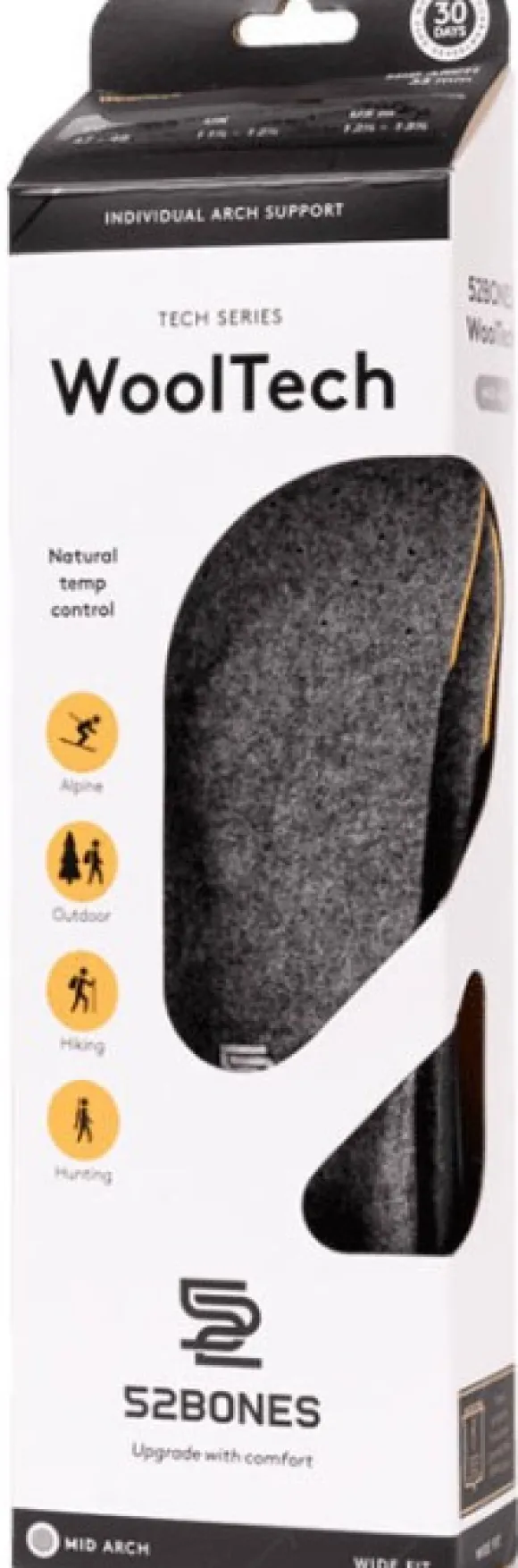 52Bones WoolTech Mid pohjallinen