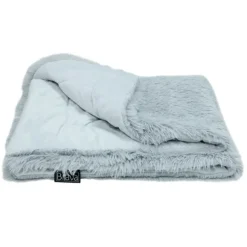 Brava Fluffy Calming Bed Light Grey Rectangle XL