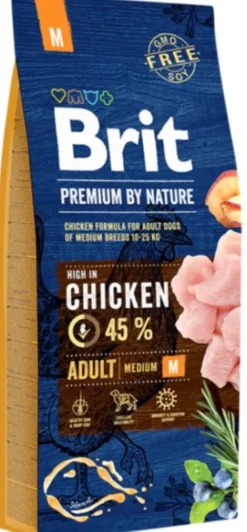 Brit Premium by Nature Adult Medium täysravinto, 15 kg