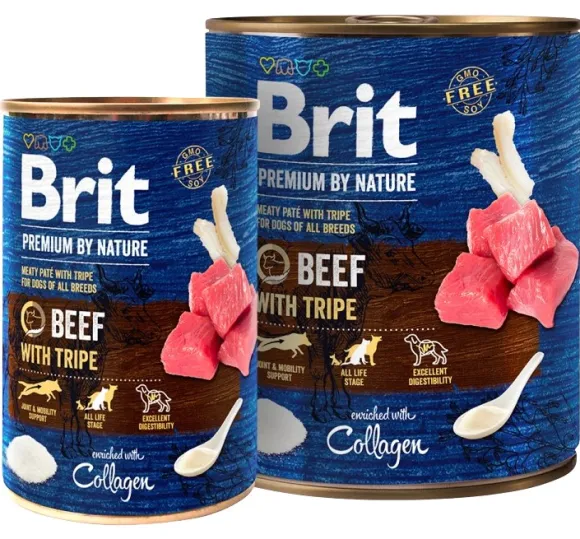 Brit Premium by Nature Beef with Tripes märkäruoka, 400g