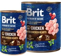 Brit Premium by Nature Chicken with Hearts märkäruoka, 400g