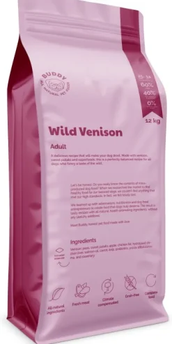 Buddy Wild Venison kuivaruoka, 12 kg