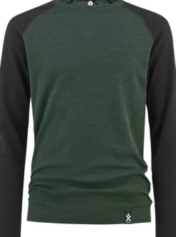 Bula Norm Merino Wool Crew kerrastopaita, musta/vihreä