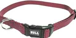Bull Collar Nylon Burgundy 45-65 cm
