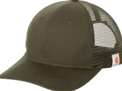 Carhartt Canvas Mesh Back Cap lippalakki, maastonvihreä