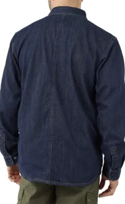 Carhartt Denim Fleece Lined Snap Front Shirt Glacier vuorillinen farkkupaita
