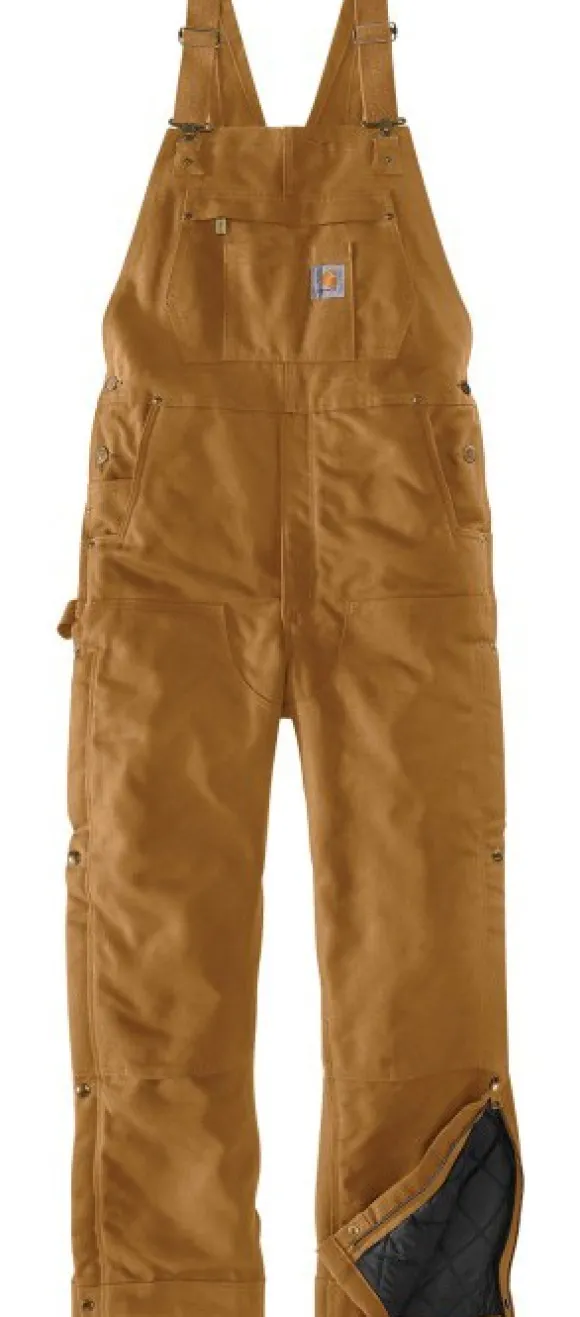 Carhartt Firm Duck vuoratut työhaalarit, ruskea