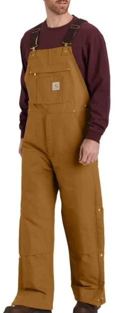 Carhartt Firm Duck vuoratut työhaalarit, ruskea