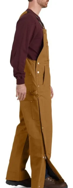 Carhartt Firm Duck vuoratut työhaalarit, ruskea