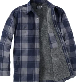 Carhartt Flannel Sherpa Lined Shirt Jacket flanellipaita, sininen