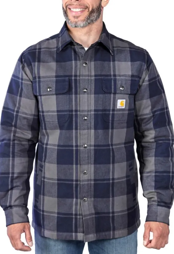 Carhartt Flannel Sherpa Lined Shirt Jacket flanellipaita, sininen