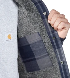 Carhartt Flannel Sherpa Lined Shirt Jacket flanellipaita, sininen