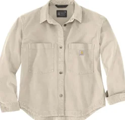 Carhartt Heavyweight Duck Overshirt naisten paita, Oat Milk