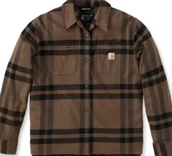 Carhartt Midweight Flannel L/S Plaid Shirt Carhartt naisten flanellipaita, ruskea