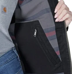 Carhartt Relaxed Fit Canvas Detroit Jacket naisten takki, musta