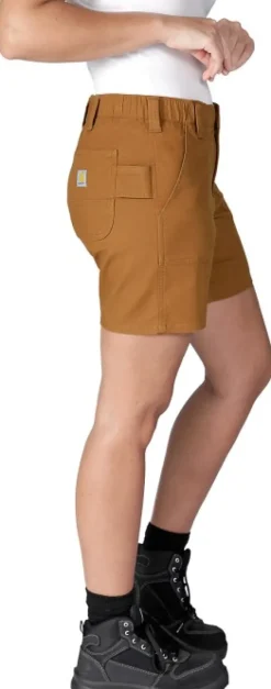 Carhartt Relaxed Fit Canvas Work Short naisten shortsit, Carhartt® Brown