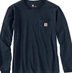 Carhartt Workw Pocket L/S T-Shirt naisten pusero, tummansininen