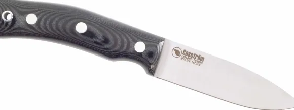 Casström No.10 Swedish Forest Knife Sandvikin 14C28N puukko, Black Micarta