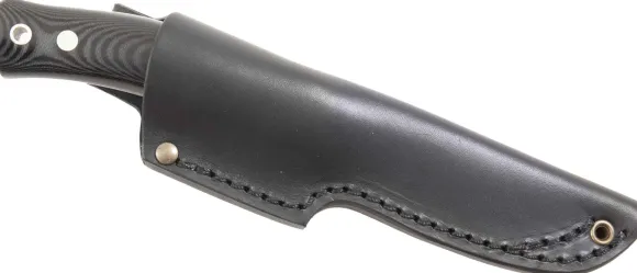 Casström No.10 Swedish Forest Knife Sandvikin 14C28N puukko, Black Micarta